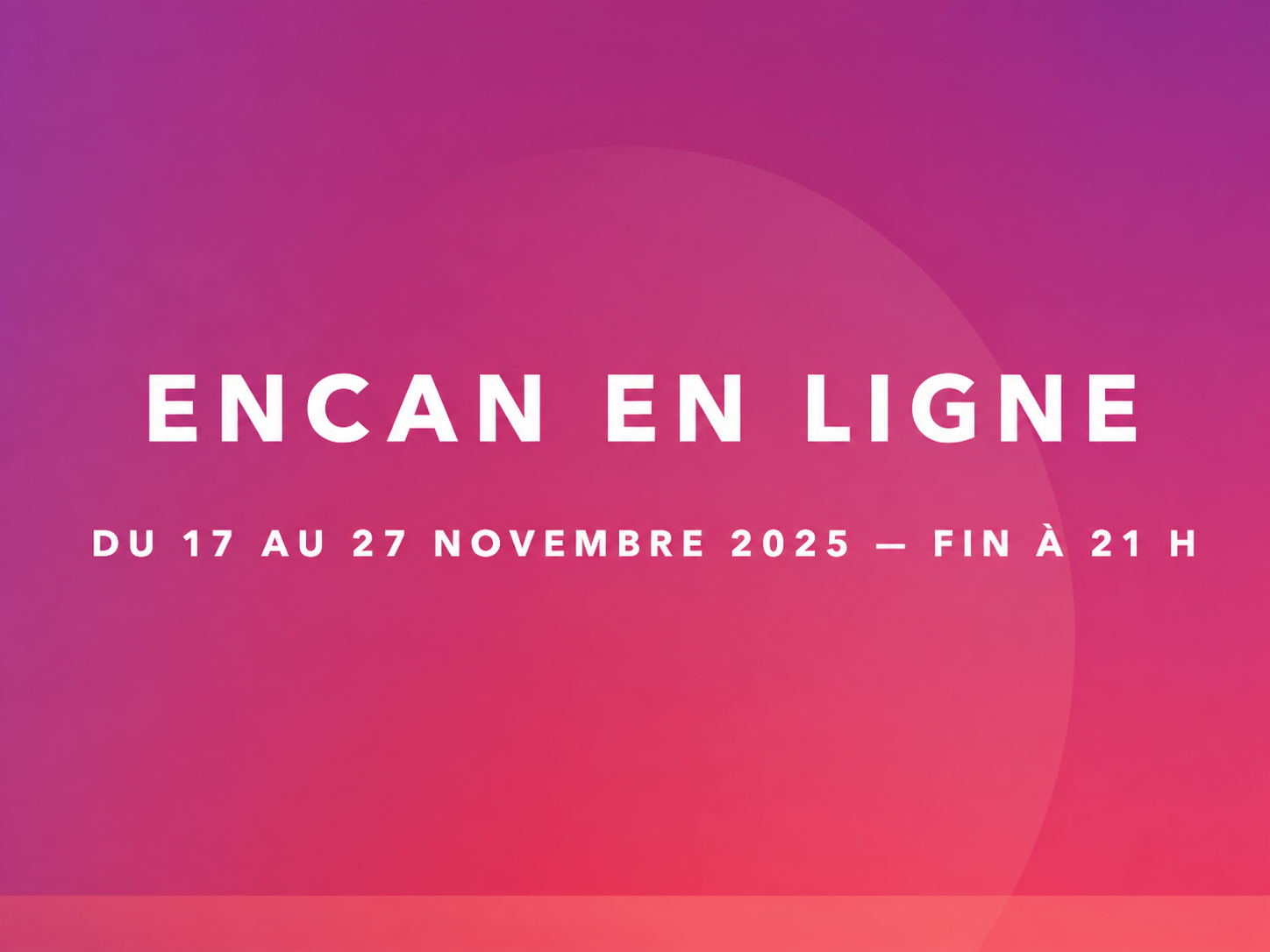 La vente aux enchères virtuelle est de retour !
